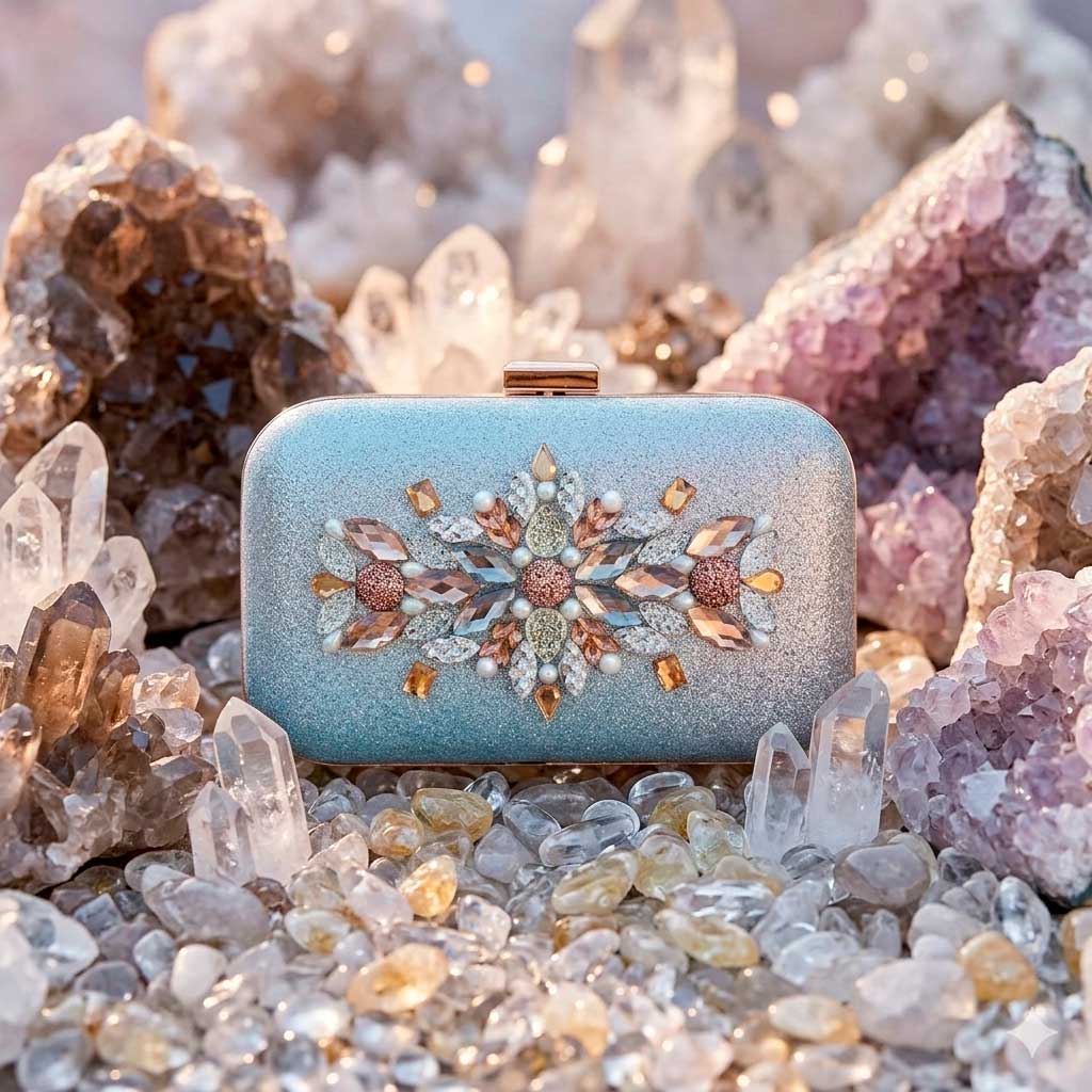 Bolso Metalizado Luz de Cristal