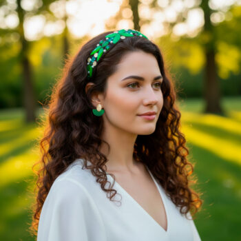 Diadema joya verde