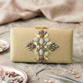 Bolso joya dorado claro