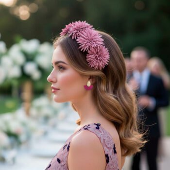 Diadema rosa palo