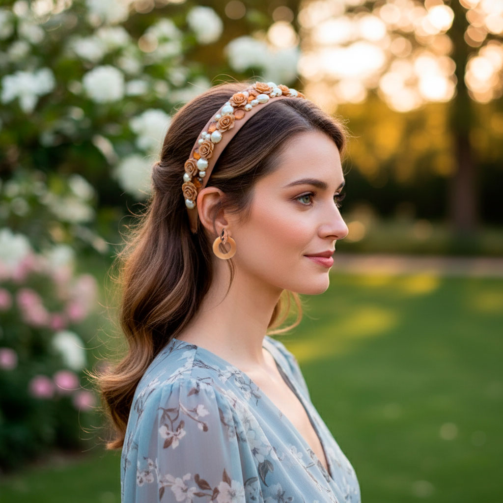 Diadema joya camel