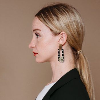 Pendientes blanco y negro