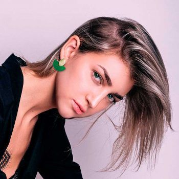 Pendientes verde geometricos