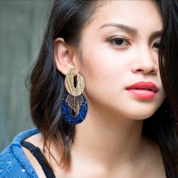 Maxi pendientes azules