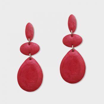 Pendientes fiesta rojos