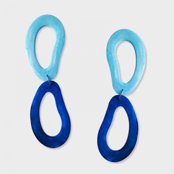 Pendientes azules grandes