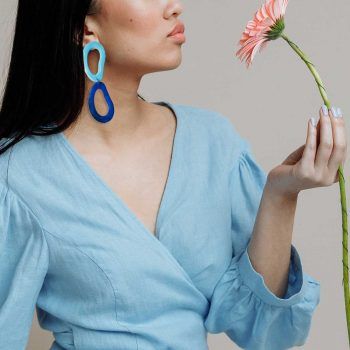 Pendientes de fiesta azules