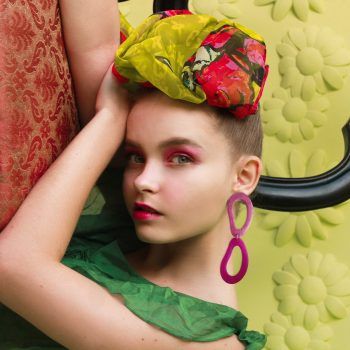 Pendientes de fiesta fucsia