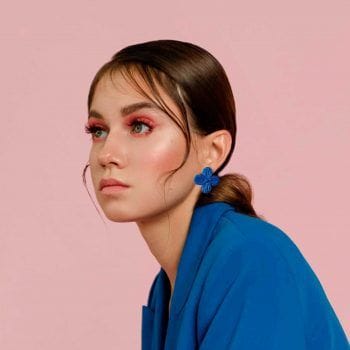 Pendientes flor azul