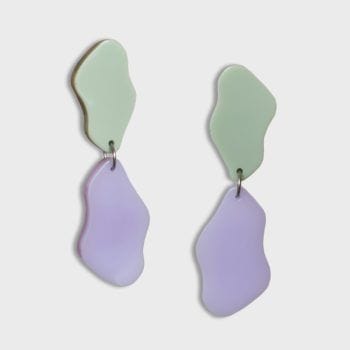 Pendientes lila y verde