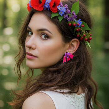Pendientes Sorgin Buganvilla