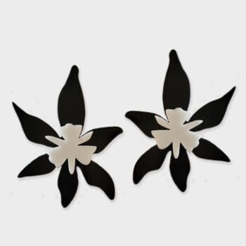 Pendientes blanco y negro