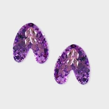 Pendientes glitter morado
