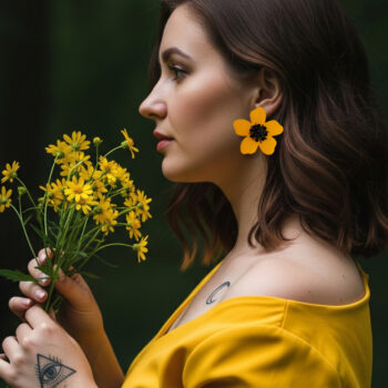 Pendientes Amapolas Amarillas