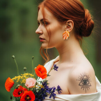 Pendientes Dulcamara naranja