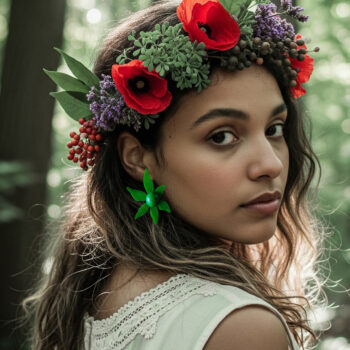 Pendientes Belladona verdes