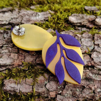 Pendientes Dulcamara Amarillo y morado