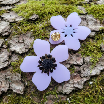Pendientes Amapolas Lilas