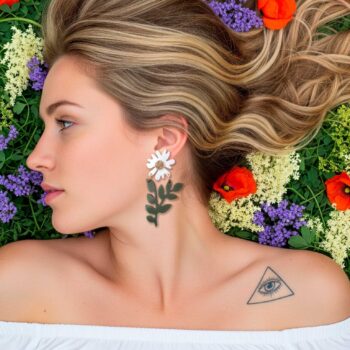 Pendientes Ruda Blancos