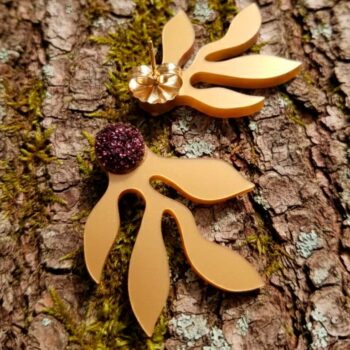 Pendientes Mandrágora dorados