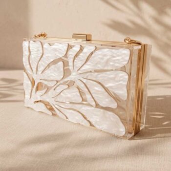 Bolso de fiesta blanco El Magnolio